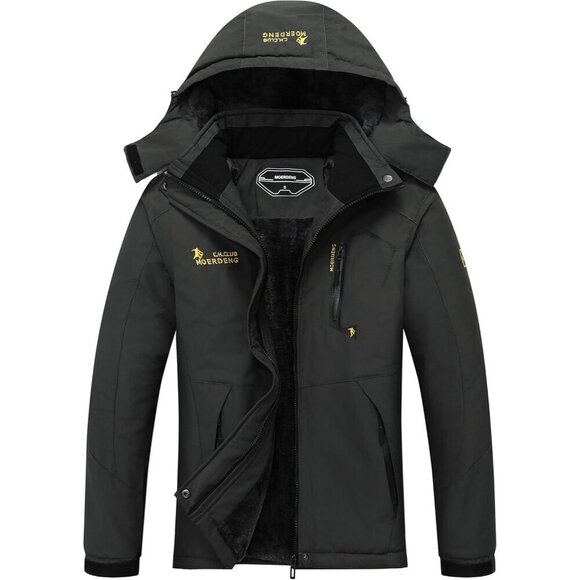 Jackets & Blazers - Women's Dark-grey Waterproof Ski Jacket Warm Winter  Hooded Raincoat Jacket
